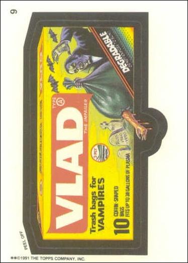 Wacky Packages (Base Set) card 9 Vlad Bags