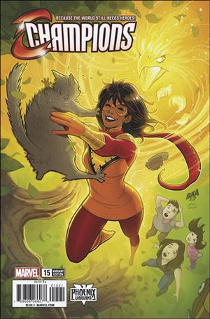 Champions (2016) issue 15-B David Nakayama Phoenix Cover