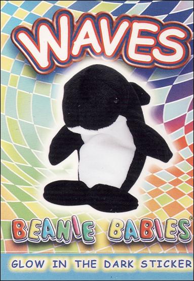 Beanie Babies Series 4 (Glow in the Dark Sticker Subset) card nn25 Waves
