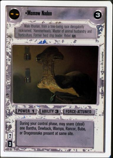 Star Wars: Premiere Unlimited (Base Set) card 170 Momaw Nadon
