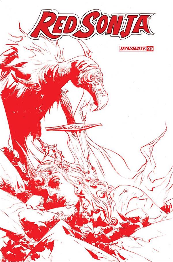 Red Sonja (2019) issue 25-N Jae Lee 1:21 Red Line Art Cover