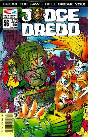 Judge Dredd (1986) issue 56 Trading card stapled over cover