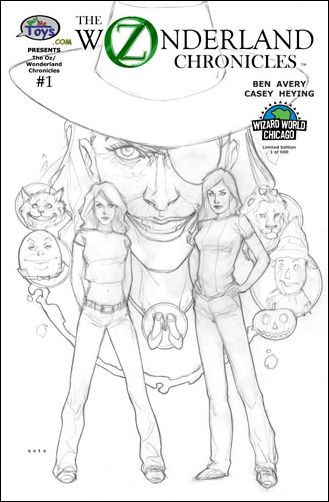Oz/Wonderland Chronicles issue 1-D Phil Noto Wizard World Chicago Sketch Cover 1/500