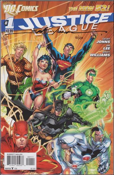 Justice League (2011) issue 1-P DF Jim Lee Cover (Signed by Scott Williams) 1/250