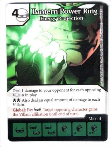 DC Comics Dice Masters Justice League  card 60 Lantern Power Ring Energy Projection