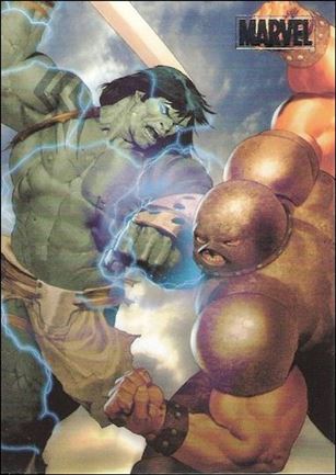 Marvel Heroes and Villains (Silver Foil Parallel Base Set) card 3 Skaar vs Juggernaut
