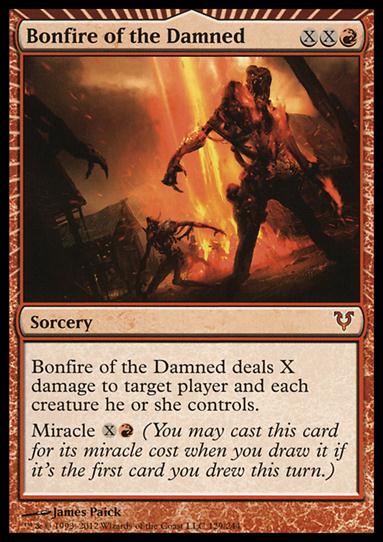 Magic the Gathering: Avacyn Restored (Base Set) card 129 Bonfire of the Damned