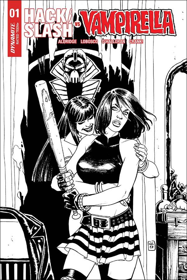 Hack/Slash vs Vampirella issue 1-E Goran Sudzuka 1:20 Black & White Cover