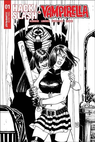 Hack/Slash vs Vampirella issue 1-E Goran Sudzuka 1:20 Black & White Cover