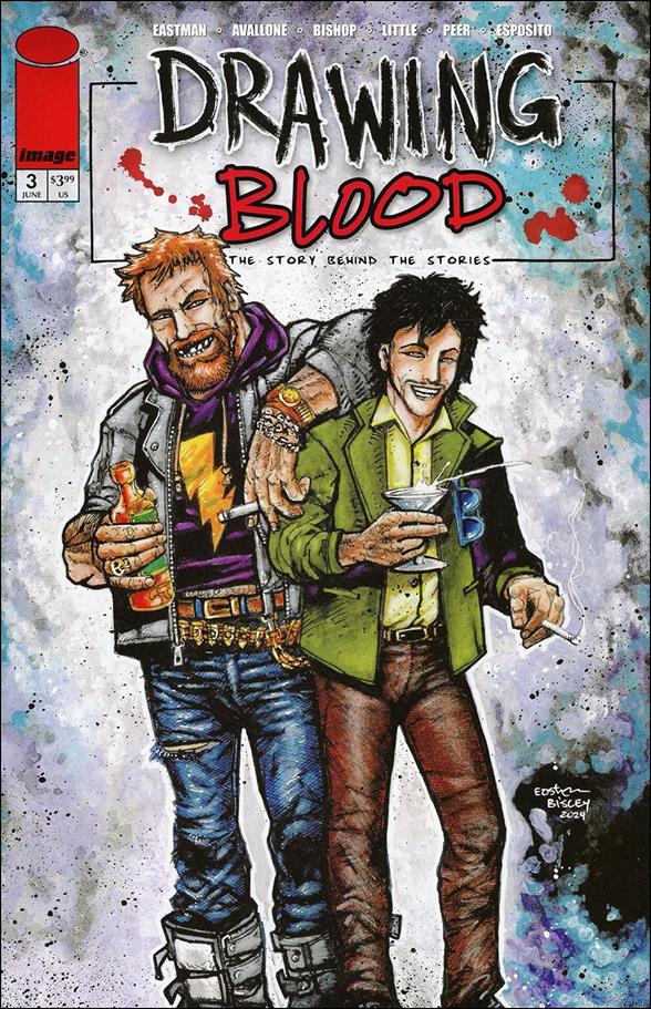 Drawing Blood (2024) issue 3-C Kevin Eastman & Simon Bisley Cover