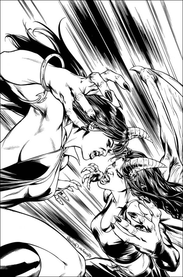 Vampirella vs Purgatori issue 3-M Carlo Pagulayan 1:15 Black & White Virgin Cover