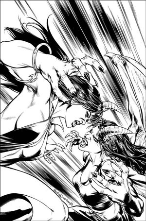 Vampirella vs Purgatori issue 3-M Carlo Pagulayan 1:15 Black & White Virgin Cover