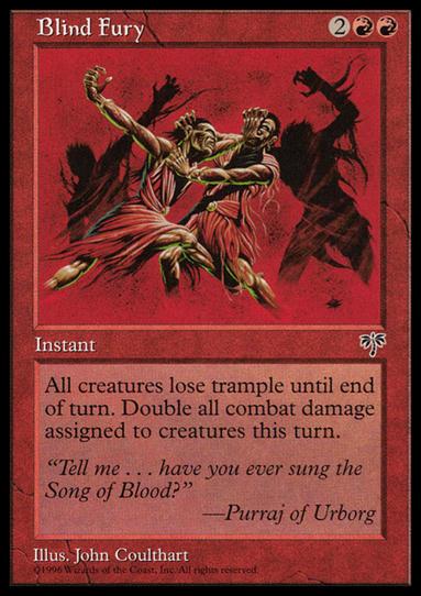 Magic the Gathering: Mirage (Base Set) card 158 Blind Fury