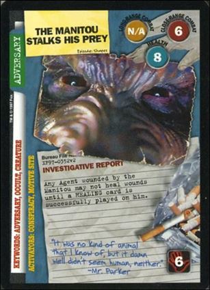X-Files: The Truth Is Out There (Base Set) card XF97-0352v2 The Manitou Stalks His Prey