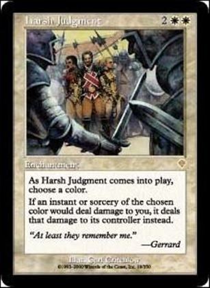 Magic the Gathering: Invasion (Base Set) card 19 Harsh Judgment