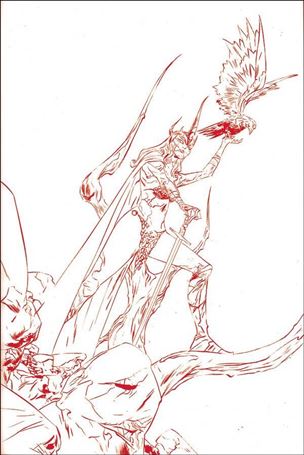 Red Sonja (2019) issue 20-P Jae Lee 1:35 Red Line Art Virgin Cover