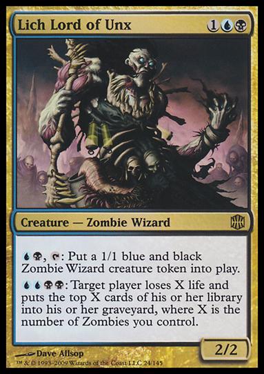 Magic The Gathering: Alara Reborn (Base Set) card 24 Lich Lord of Unx