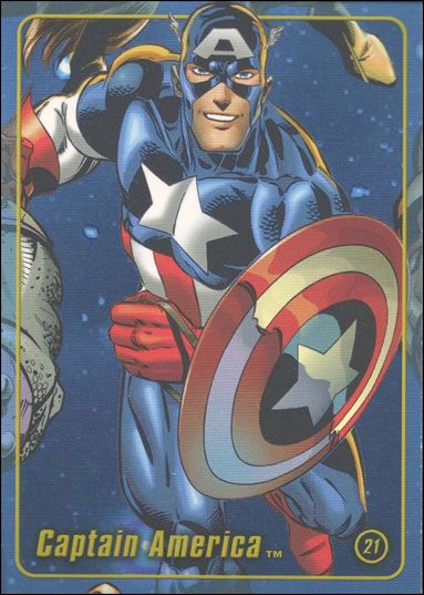 Marvel Heroes Figure Factory: Series 1 (Base Set) card 21 Captain America