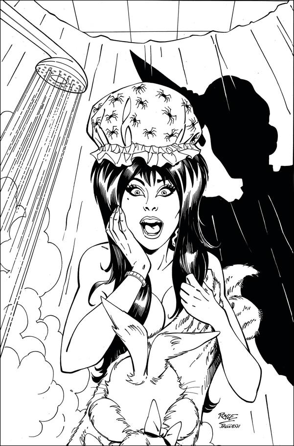 Elvira in Horrorland issue 1-P John Royle 1:11 Black & White Virgin Cover