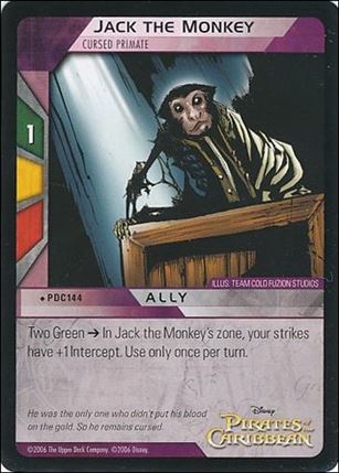 Pirates of the Caribbean - Dead Man's Chest (Base Set) card PDC144 Jack the Monkey - Cursed Primate