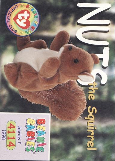 Beanie Babies Series 1 (Base Set) card 99 Nuts the Squirrel