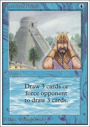 Magic the Gathering: Unlimited (Base Set) card 48 Ancestral Recall