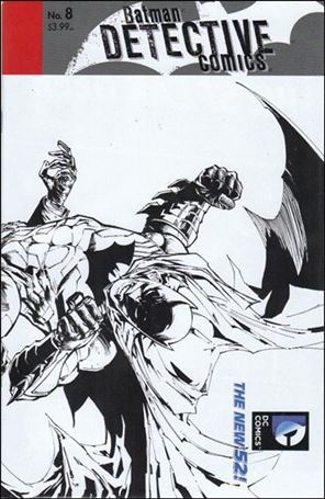 Detective Comics (2011) issue 8-D Wraparound 1:25 Black and White Cover