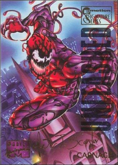 1995 Marvel Masterpieces (Multi-Foil E-Motion Parallel Base Set) card 21 Carnage