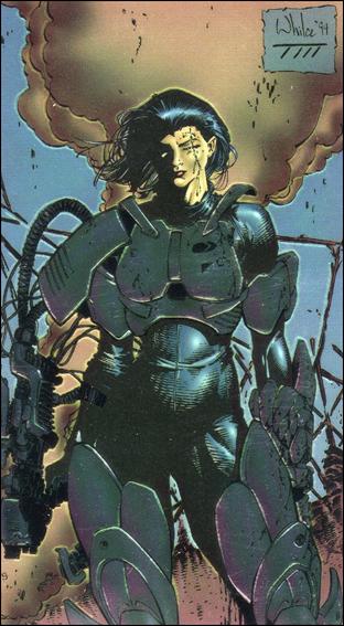 WildC.A.T.s '94 (Base Set) card 17 Black Razor In Tactical Response Vantage Suit