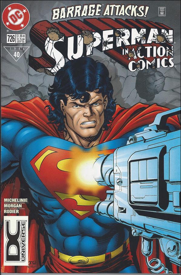 Action Comics (1938) issue 726-B DC Universe UPC (2nd Printing)