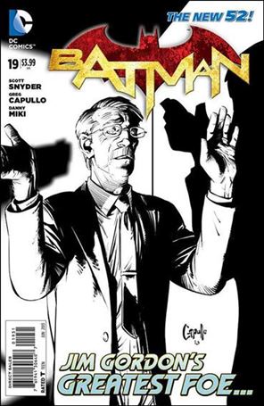 Batman (2011) issue 19-F Greg Capullo 1:100 Black & White Wraparound Cover
