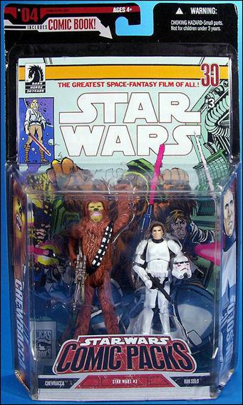Star Wars: 30th Anniversary Collection Comic Packs (2006) figure 4-B Chewbacca & Han Solo (No Highlights)