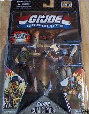 G.I. Joe 25th Anniversary Comic Packs figure 23 Tunnel Rat & Resolute Storm Shadow