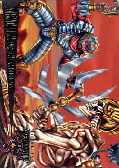 Fleer Ultra Skeleton Warriors (Base Set) card 74 Aracula vs. Guardian