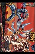 Fleer Ultra Skeleton Warriors (Base Set) card 74 Aracula vs. Guardian