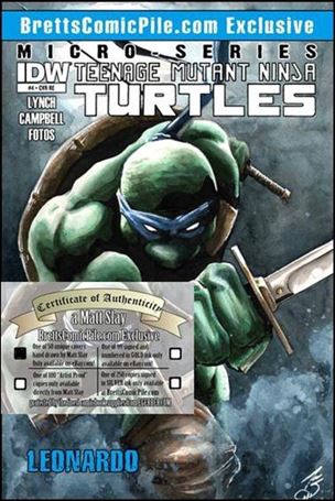 Teenage Mutant Ninja Turtles MicroSeries issue 4-H BrettsComicPile.com eBay Cover w/ Sketch 1/50