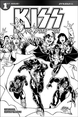 Kiss: Blood and Stardust issue 1-H Rodney Buchemi 1:10 Black & White Cover
