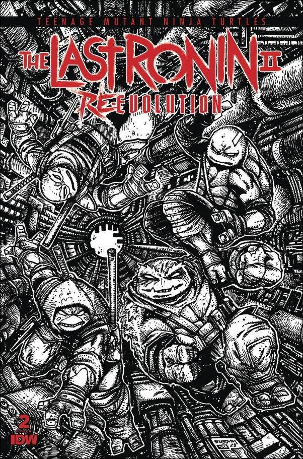 Teenage Mutant Ninja Turtles: The Last Ronin II - Re-Evolution issue 2-G Kevin Eastman B&W 1:100 Cardstock Cover
