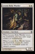 Magic the Gathering: Mirrodin Besieged (Base Set) card 10 Leonin Relic-Warder