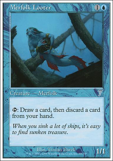 Magic the Gathering: 7th Edition (Base Set) card 89 Merfolk Looter