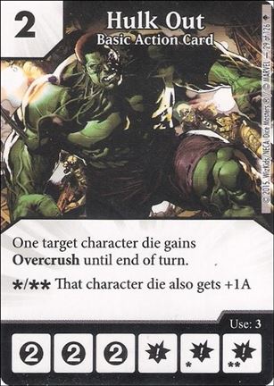 Marvel Dice Masters Age of Ultron  card 29 Hulk Out: Basic Action Card