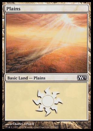 Magic the Gathering: 2012 Core Set (Base Set) card 233 Plains