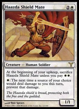 Magic the Gathering: Dissension (Base Set) card 12 Haazda Shield Mate