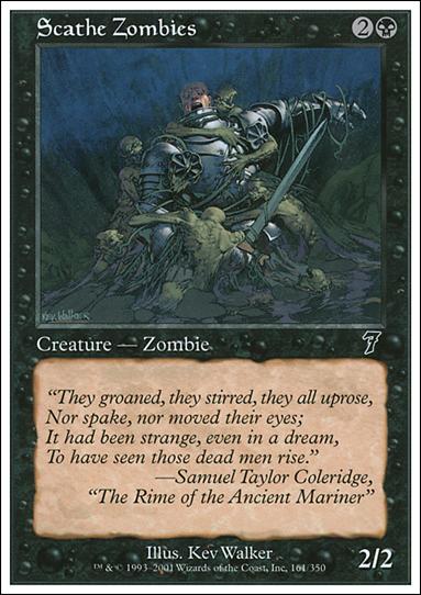 Magic the Gathering: 7th Edition (Base Set) card 161 Scathe Zombies