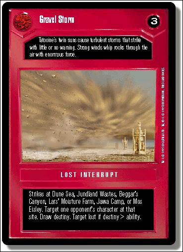 Star Wars: Premiere Limited (Base Set) card 79 Gravel Storm
