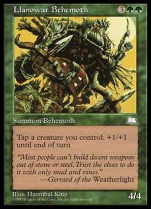 Magic the Gathering: Weatherlight (Base Set) card 132 Llanowar Behemoth