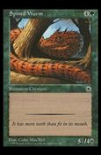 Magic the Gathering: Portal (Base Set) card 185 Spined Wurm