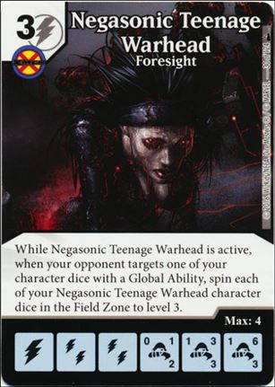 Marvel Dice Masters Deadpool card 30 Negasonic Teenage Warhead: Foresight
