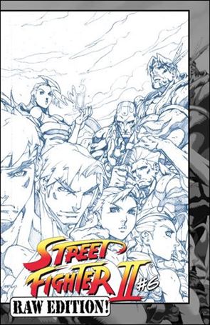 Street Fighter II (2005) issue 6-D 1:15 Raw Edition - Wraparound Sketch Cover