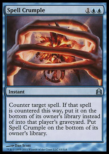 Magic the Gathering: Commander (Base Set) card 63 Spell Crumple